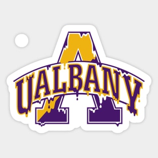 University at Albany dripping logo Sticker